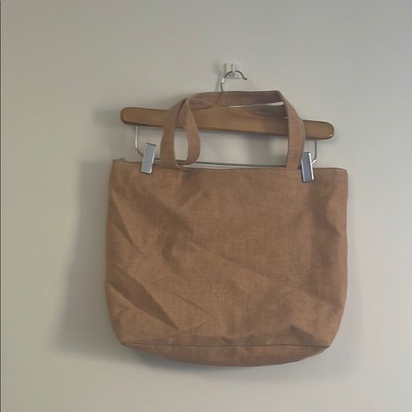 Smile Brown Canvas Tote Bag - Picture 2 of 3